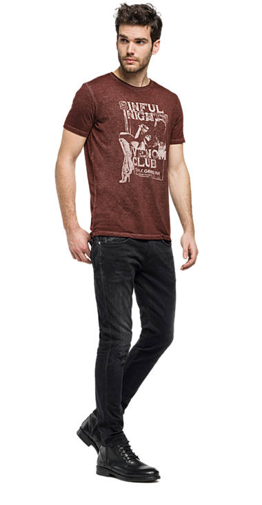 Decathlon Herren BURGUNDY Bedrucktes T-Shirt aus Baumwollmischgewebe Online Decathlon Herren BURGUNDY Bedrucktes T-Shirt aus Baumwollmischgewebe Online