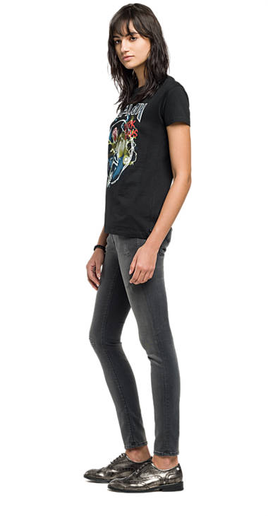 Decathlon Damen BLACK Bedrucktes T-Shirt aus reiner Baumwolle Germany Decathlon Damen BLACK Bedrucktes T-Shirt aus reiner Baumwolle Germany