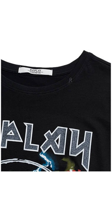 Decathlon Damen BLACK Bedrucktes T-Shirt aus reiner Baumwolle Germany Decathlon Damen BLACK Bedrucktes T-Shirt aus reiner Baumwolle Germany