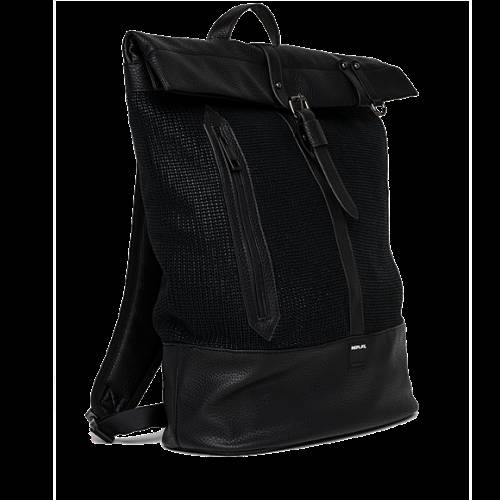 Decathlon Herren BLACK Gewachster Rucksack in Strick-Optik Online Decathlon Herren BLACK Gewachster Rucksack in Strick-Optik Online