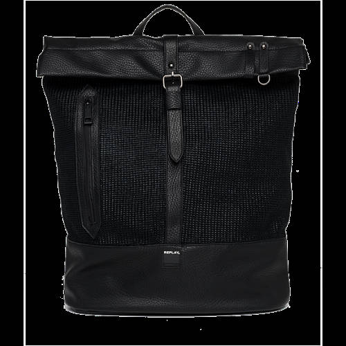 Decathlon BLACK Gewachster Rucksack in Strick-Optik Herren