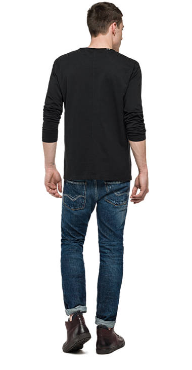 Decathlon Herren BLACK Jersey-T-Shirt mit Knöpfen Kaufen Decathlon Herren BLACK Jersey-T-Shirt mit Knöpfen Kaufen