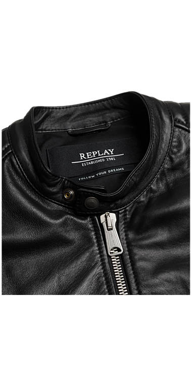 Decathlon Herren BLACK Lederjacke mit Reißverschluss Sale Decathlon Herren BLACK Lederjacke mit Reißverschluss Sale