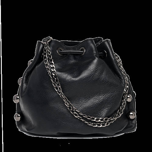 Decathlon Damen BLACK Nietenbesetzte Beuteltasche aus Leder Outlet Decathlon Damen BLACK Nietenbesetzte Beuteltasche aus Leder Outlet