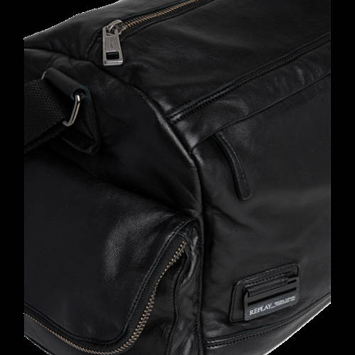 Decathlon Herren BLACK Reisetasche aus Leder mit Kontraststreifen Kaufen Decathlon Herren BLACK Reisetasche aus Leder mit Kontraststreifen Kaufen