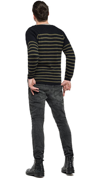 Decathlon Herren BLACK TIE & DYEING Gestreifter Baumwollpullover Billiger Preis Decathlon Herren BLACK TIE & DYEING Gestreifter Baumwollpullover Billiger Preis