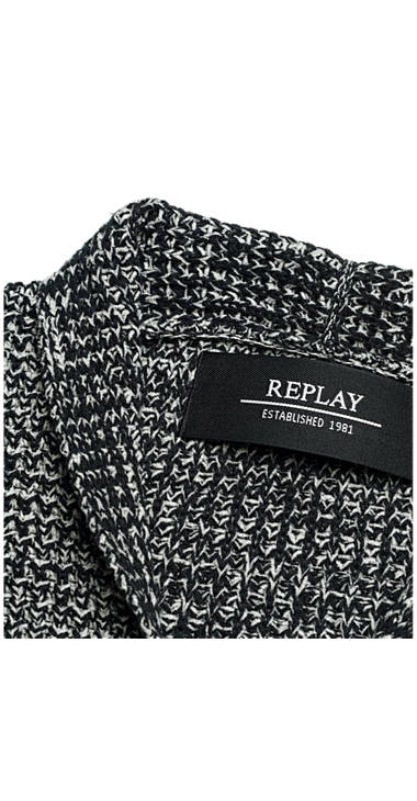 Decathlon Herren BLACK/WHITE Cardigan aus Mélange-Chenille Sale Decathlon Herren BLACK/WHITE Cardigan aus Mélange-Chenille Sale