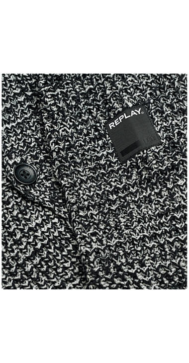 Decathlon Herren BLACK/WHITE Cardigan aus Mélange-Chenille Sale Decathlon Herren BLACK/WHITE Cardigan aus Mélange-Chenille Sale