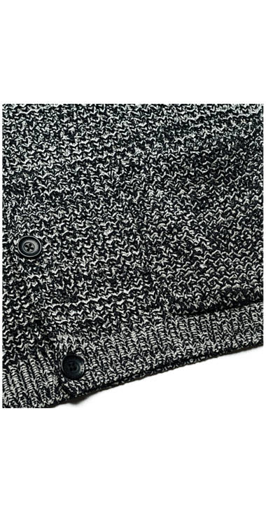 Decathlon Herren BLACK/WHITE Cardigan aus Mélange-Chenille Sale Decathlon Herren BLACK/WHITE Cardigan aus Mélange-Chenille Sale