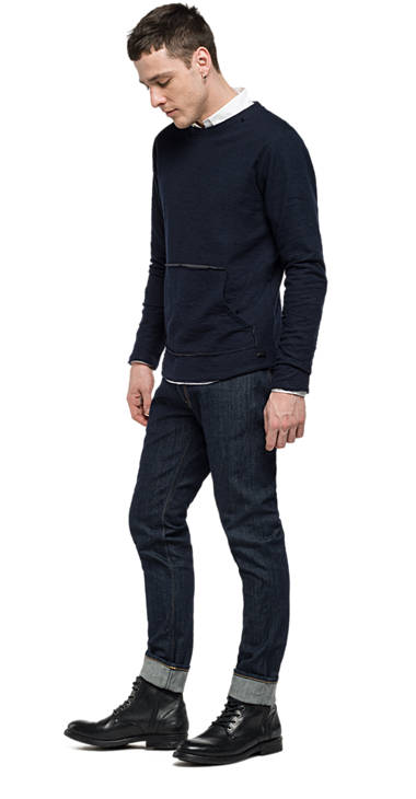 Decathlon Herren BLUE/CHARCOAL Sweatshirt aus Baumwolle und Wolle Germany Decathlon Herren BLUE/CHARCOAL Sweatshirt aus Baumwolle und Wolle Germany