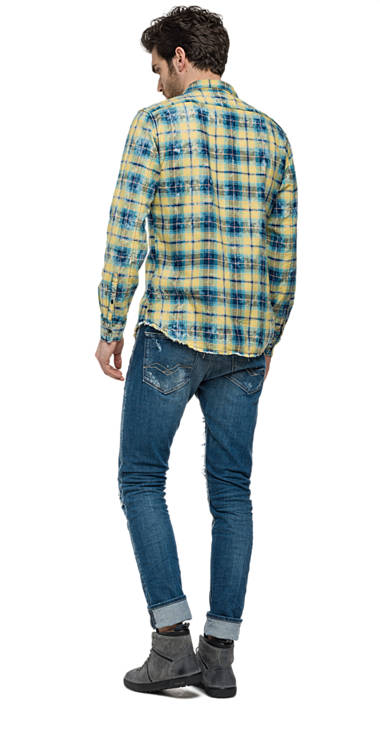Decathlon Herren BLUE/MUSTARD CHECK Hemd aus Baumwolle und Viskose mit Schottenmuster Sale Decathlon Herren BLUE/MUSTARD CHECK Hemd aus Baumwolle und Viskose mit Schottenmuster Sale