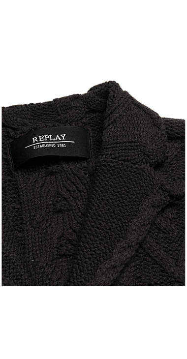 Decathlon Herren PIRATE BLACK Cardigan mit Zopfmuster Germany Decathlon Herren PIRATE BLACK Cardigan mit Zopfmuster Germany