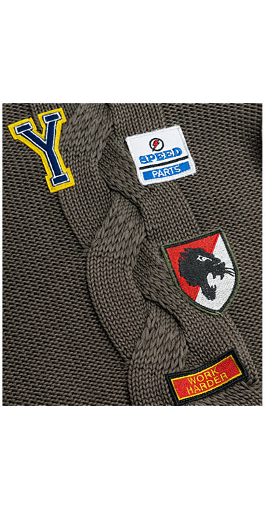 Decathlon Herren DARK OLIVE Strickpullover mit Patches Billiger Preis Decathlon Herren DARK OLIVE Strickpullover mit Patches Billiger Preis