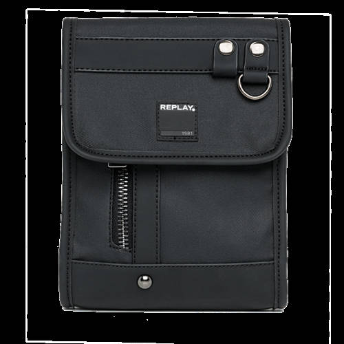 Decathlon DENIM BLACK Umhängetasche aus gewachstem Denim Herren