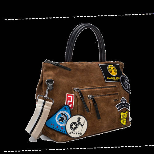 Decathlon Damen DK DIRTY BEIGE Tasche aus Veloursleder mit Patches Billiger Preis Decathlon Damen DK DIRTY BEIGE Tasche aus Veloursleder mit Patches Billiger Preis