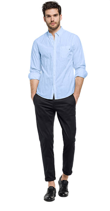 Decathlon Herren AZURE Einfarbiges Hemd mit Knitterlook Germany Decathlon Herren AZURE Einfarbiges Hemd mit Knitterlook Germany