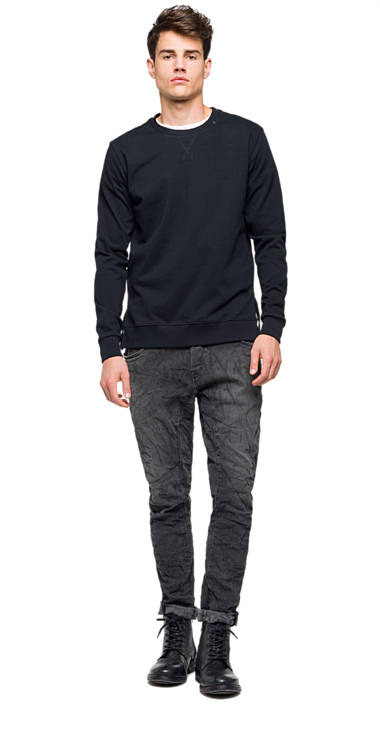 Decathlon Herren BLACK Einfarbiges T-Shirt mit Reißverschluss Sale