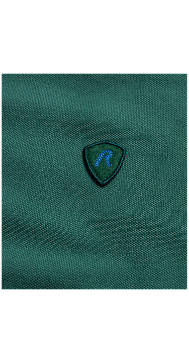 Decathlon Herren EMERALD GREEN Polohemd aus stückgefärbtem Baumwollpikee Outlet