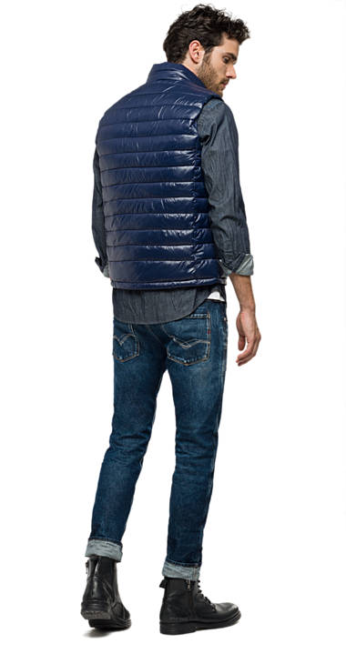 Decathlon Herren INK BLUE Gefütterte Steppweste mit hohem Kragen Billiger Preis Decathlon Herren INK BLUE Gefütterte Steppweste mit hohem Kragen Billiger Preis