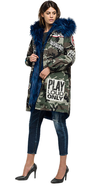 Decathlon Herren CAMOUFLAGE BLACK/GREEN/BROWN Oversize Parka in Camouflage-Optik mit Patches Online Decathlon Herren CAMOUFLAGE BLACK/GREEN/BROWN Oversize Parka in Camouflage-Optik mit Patches Online