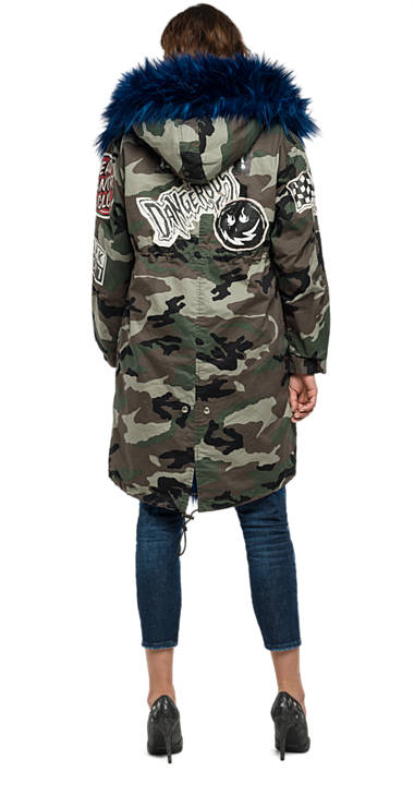 Decathlon Herren CAMOUFLAGE BLACK/GREEN/BROWN Oversize Parka in Camouflage-Optik mit Patches Online Decathlon Herren CAMOUFLAGE BLACK/GREEN/BROWN Oversize Parka in Camouflage-Optik mit Patches Online