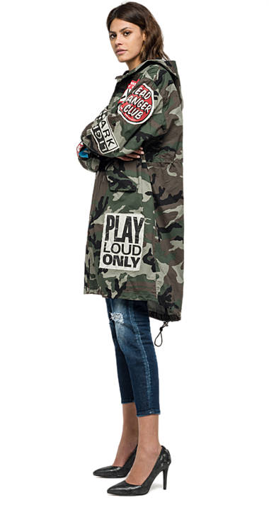 Decathlon Herren CAMOUFLAGE BLACK/GREEN/BROWN Oversize Parka in Camouflage-Optik mit Patches Online Decathlon Herren CAMOUFLAGE BLACK/GREEN/BROWN Oversize Parka in Camouflage-Optik mit Patches Online