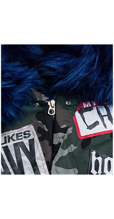 Decathlon Herren CAMOUFLAGE BLACK/GREEN/BROWN Oversize Parka in Camouflage-Optik mit Patches Online Decathlon Herren CAMOUFLAGE BLACK/GREEN/BROWN Oversize Parka in Camouflage-Optik mit Patches Online