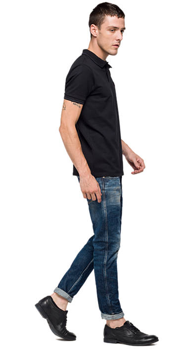 Decathlon Herren BLACK Polohemd aus Pikee mit Patch Sale Decathlon Herren BLACK Polohemd aus Pikee mit Patch Sale