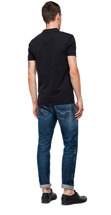 Decathlon Herren BLACK Polohemd aus Pikee mit Patch Sale Decathlon Herren BLACK Polohemd aus Pikee mit Patch Sale