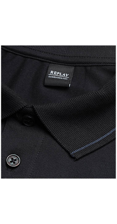 Decathlon Herren BLACK Polohemd aus Pikee mit Patch Sale Decathlon Herren BLACK Polohemd aus Pikee mit Patch Sale