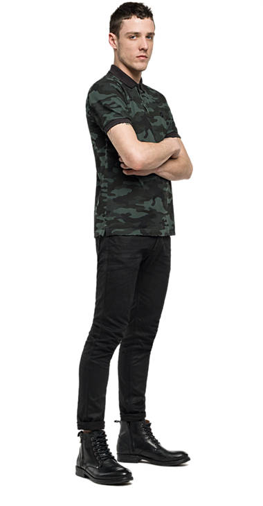 Decathlon Herren DK GREEN/BROWN/BLACK CAMO Polohemd mit Camouflage-Aufdruck 2017 Decathlon Herren DK GREEN/BROWN/BLACK CAMO Polohemd mit Camouflage-Aufdruck 2017