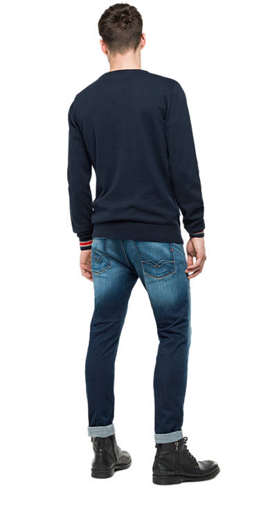 Decathlon Herren DARK BLUE Pullover mit gestreiften Ärmelbündchen Kaufen Decathlon Herren DARK BLUE Pullover mit gestreiften Ärmelbündchen Kaufen