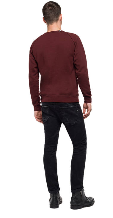Decathlon Herren BURGUNDY Sweatshirt mit Patches und Aufdruck Sale Decathlon Herren BURGUNDY Sweatshirt mit Patches und Aufdruck Sale