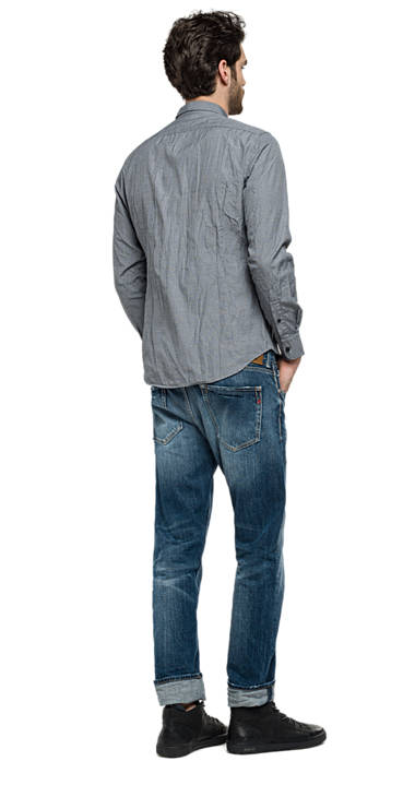 Decathlon Herren GREY/BLUE Bedrucktes Baumwollhemd Kaufen Decathlon Herren GREY/BLUE Bedrucktes Baumwollhemd Kaufen