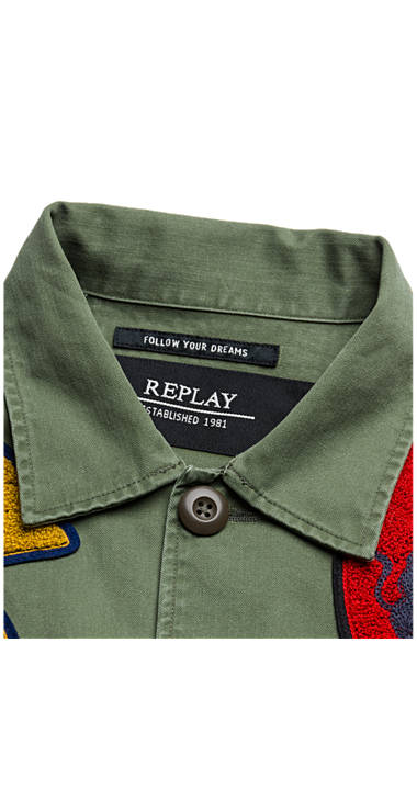 Decathlon Herren LIGHT MILITARY Baumwolljacke mit Patches Outlet Decathlon Herren LIGHT MILITARY Baumwolljacke mit Patches Outlet