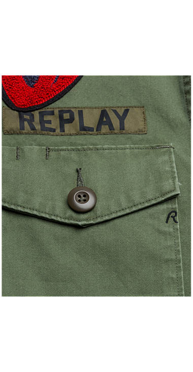 Decathlon Herren LIGHT MILITARY Baumwolljacke mit Patches Outlet Decathlon Herren LIGHT MILITARY Baumwolljacke mit Patches Outlet
