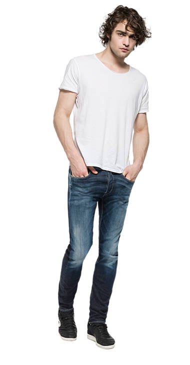 Decathlon Herren MEDIUM DARK Slim Fit Jeans Hyperflex Ronas Billiger Preis