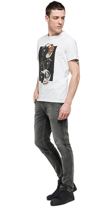 Decathlon Herren MEDIUM MELANGE GREY Baumwoll-T-Shirt mit Maxi-Aufdruck neu Decathlon Herren MEDIUM MELANGE GREY Baumwoll-T-Shirt mit Maxi-Aufdruck neu