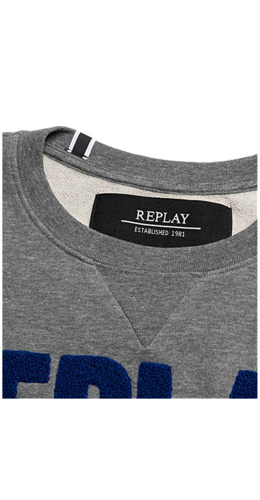 Decathlon Herren MELANGE GREY Sweatshirt aus reiner Baumwolle mit Patches Outlet Decathlon Herren MELANGE GREY Sweatshirt aus reiner Baumwolle mit Patches Outlet