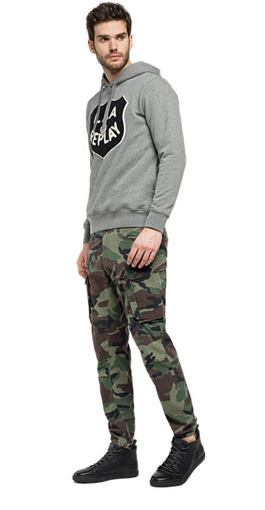 Decathlon Herren MELANGE GREY Sweatshirt mit Kapuze und Patch Online Decathlon Herren MELANGE GREY Sweatshirt mit Kapuze und Patch Online