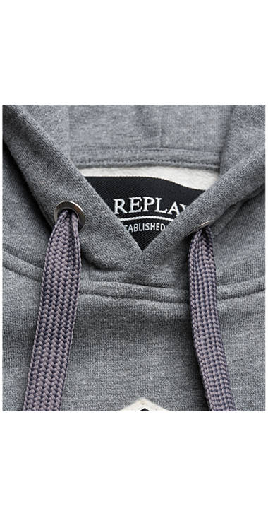 Decathlon Herren MELANGE GREY Sweatshirt mit Kapuze und Patch Online Decathlon Herren MELANGE GREY Sweatshirt mit Kapuze und Patch Online