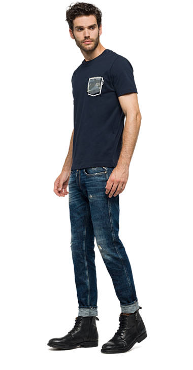 Decathlon Herren MIDNIGHT BLUE Jersey-T-Shirt mit Brusttasche Germany Decathlon Herren MIDNIGHT BLUE Jersey-T-Shirt mit Brusttasche Germany