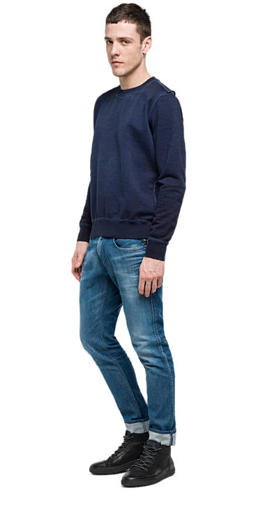 Decathlon Herren MIDNIGHT BLUE Sweatshirt aus stückgefärbter Baumwolle Online Decathlon Herren MIDNIGHT BLUE Sweatshirt aus stückgefärbter Baumwolle Online