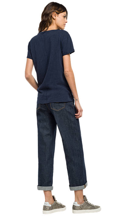 Decathlon Damen NIGHT BLUE T-Shirt aus Slub-Jersey mit Brusttasche neu Decathlon Damen NIGHT BLUE T-Shirt aus Slub-Jersey mit Brusttasche neu