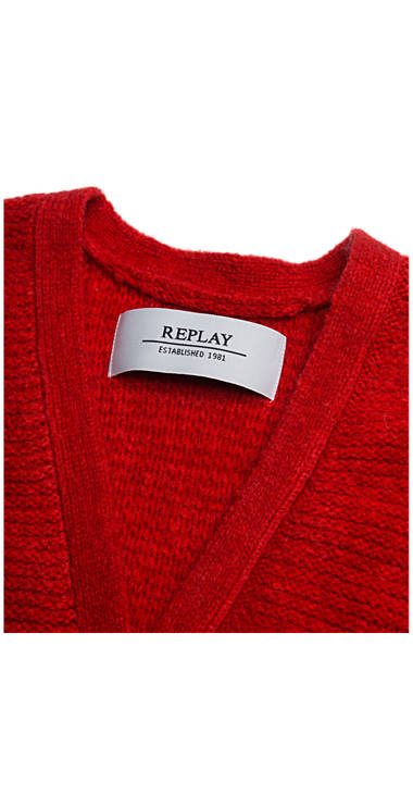 Decathlon Damen RED Cardigan aus Wolle mit Streifenmuster 2017 Decathlon Damen RED Cardigan aus Wolle mit Streifenmuster 2017