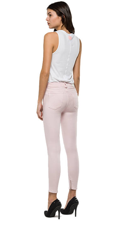 Decathlon Damen PINK Jeans Super Skinny Cropped Touch neu Decathlon Damen PINK Jeans Super Skinny Cropped Touch neu