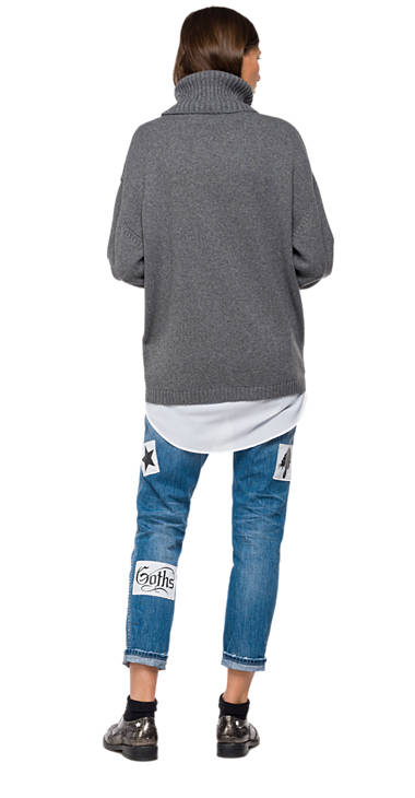 Decathlon Damen DARK GREY MELANGE Pullover aus Wollmischgarn mit Kaschmir Online Decathlon Damen DARK GREY MELANGE Pullover aus Wollmischgarn mit Kaschmir Online