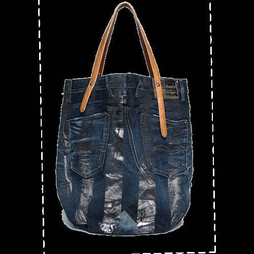 Decathlon Damen BLUE DENIM- LUX GUN METAL Tasche aus gewaschenem Denim und Leder Outlet Decathlon Damen BLUE DENIM- LUX GUN METAL Tasche aus gewaschenem Denim und Leder Outlet