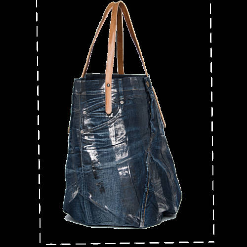Decathlon Damen BLUE DENIM- LUX GUN METAL Tasche aus gewaschenem Denim und Leder Outlet Decathlon Damen BLUE DENIM- LUX GUN METAL Tasche aus gewaschenem Denim und Leder Outlet