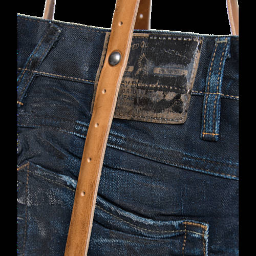 Decathlon Damen BLUE DENIM- LUX GUN METAL Tasche aus gewaschenem Denim und Leder Outlet Decathlon Damen BLUE DENIM- LUX GUN METAL Tasche aus gewaschenem Denim und Leder Outlet
